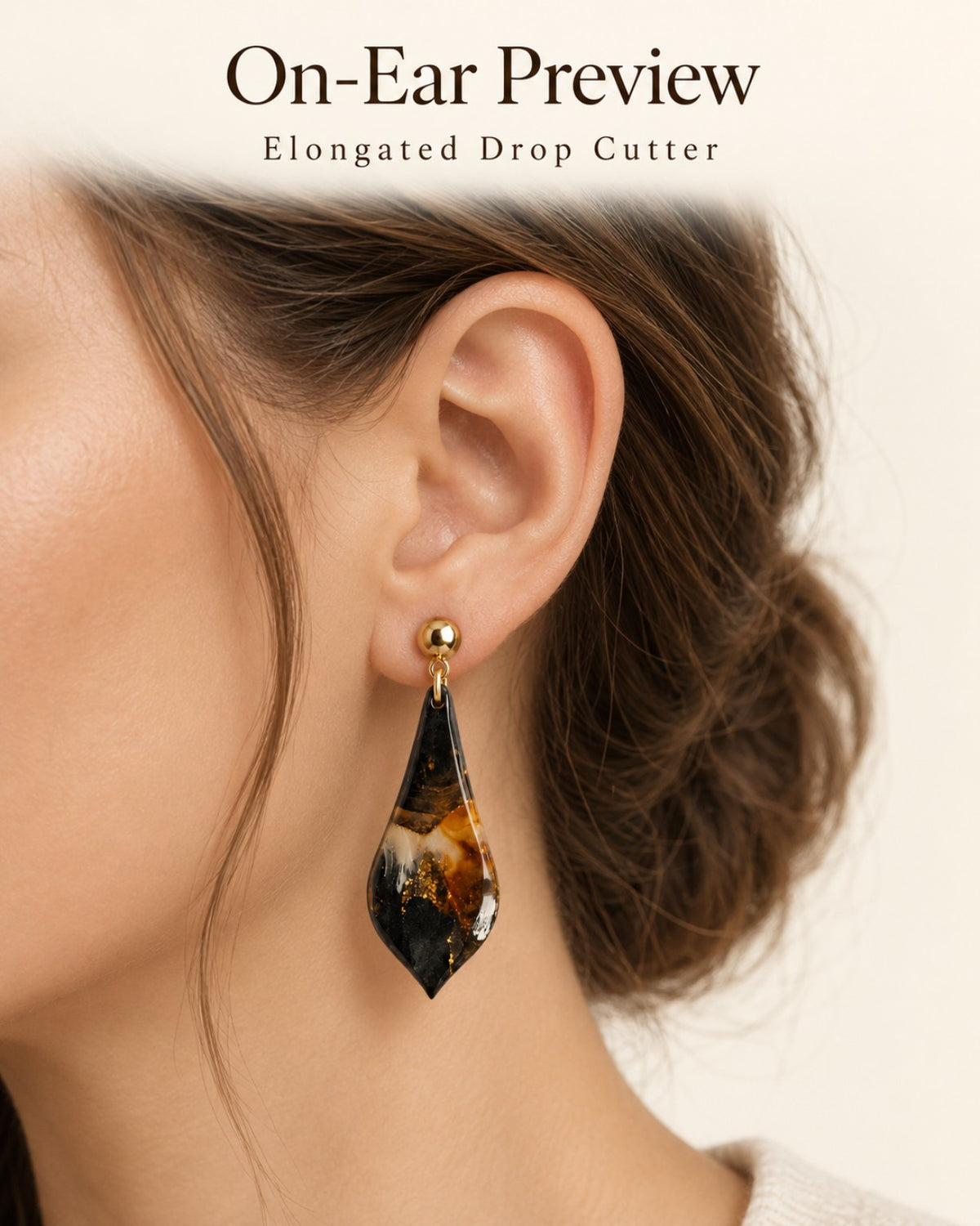 Elongated Drop Polymer Clay Cutter