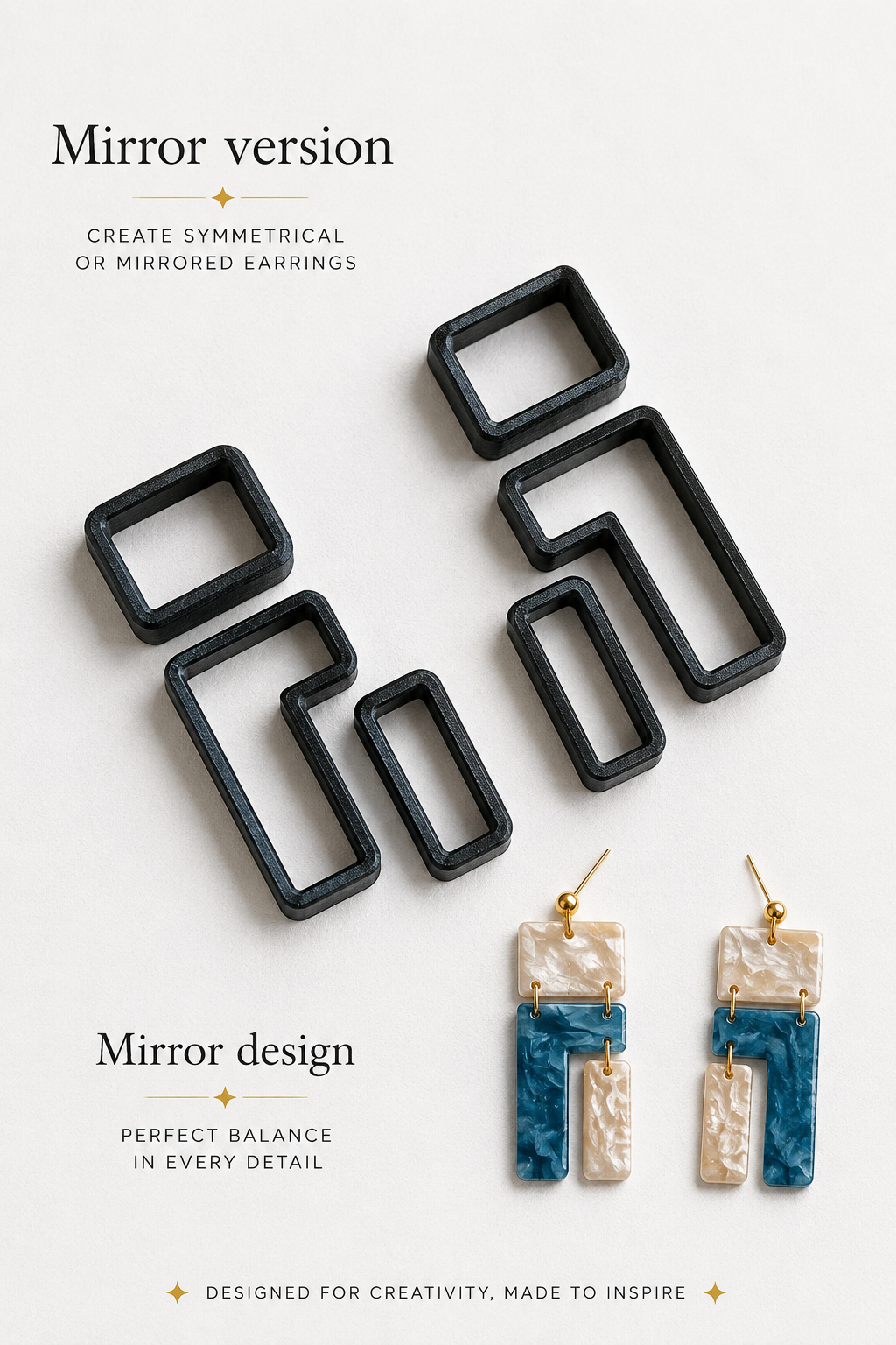 Diamentica Shapes – Modular Polymer Clay Cutter Set