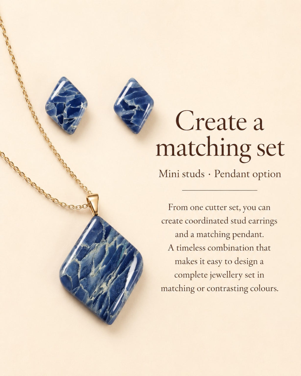 Soft Diamond Cutter Set – 4 Polymer Clay Cutters Set