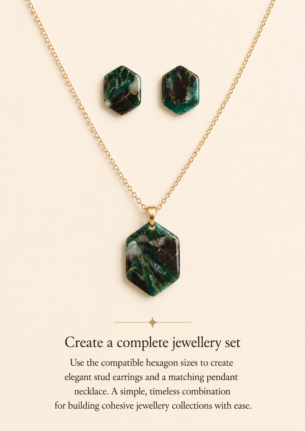 Gemstone Hexagon Polymer Clay Cutter Set